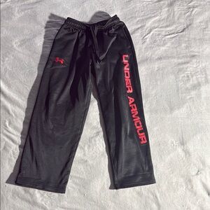 Under Armour Black Sweatpants with Red Logo